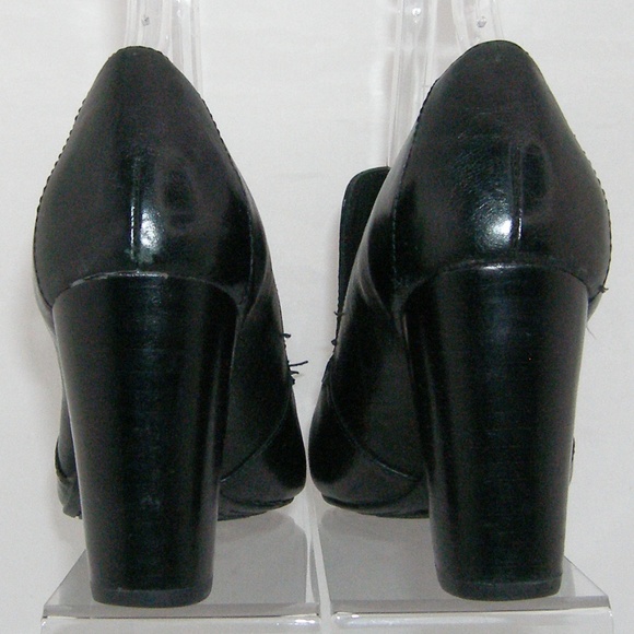 Born Crown 'Kylin' black leather tassel heels 7.5M - Picture 6 of 8
